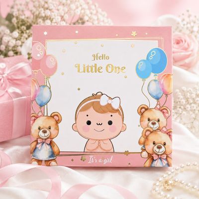 Hello Little One Girl 10 gm 999 silver coin Gift Box with 4 Coin set